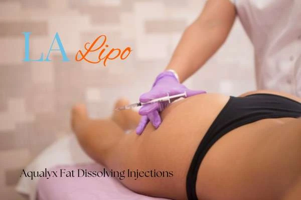 Woman having fat dissolving injections Didcot on thighs