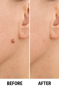 Skin tags removal Didcot before and after