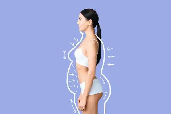 image of woman experiencing fat reduction treatment Didcot