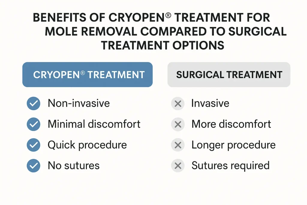 Benefits of facial mole removal Didcot - call our team today to book a consultation