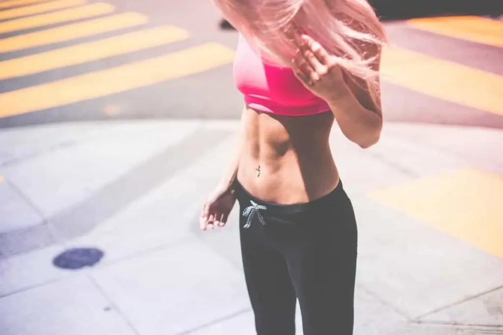 Woman with toned stomach after LA-EMS Body Sculpting Treatment Didcot